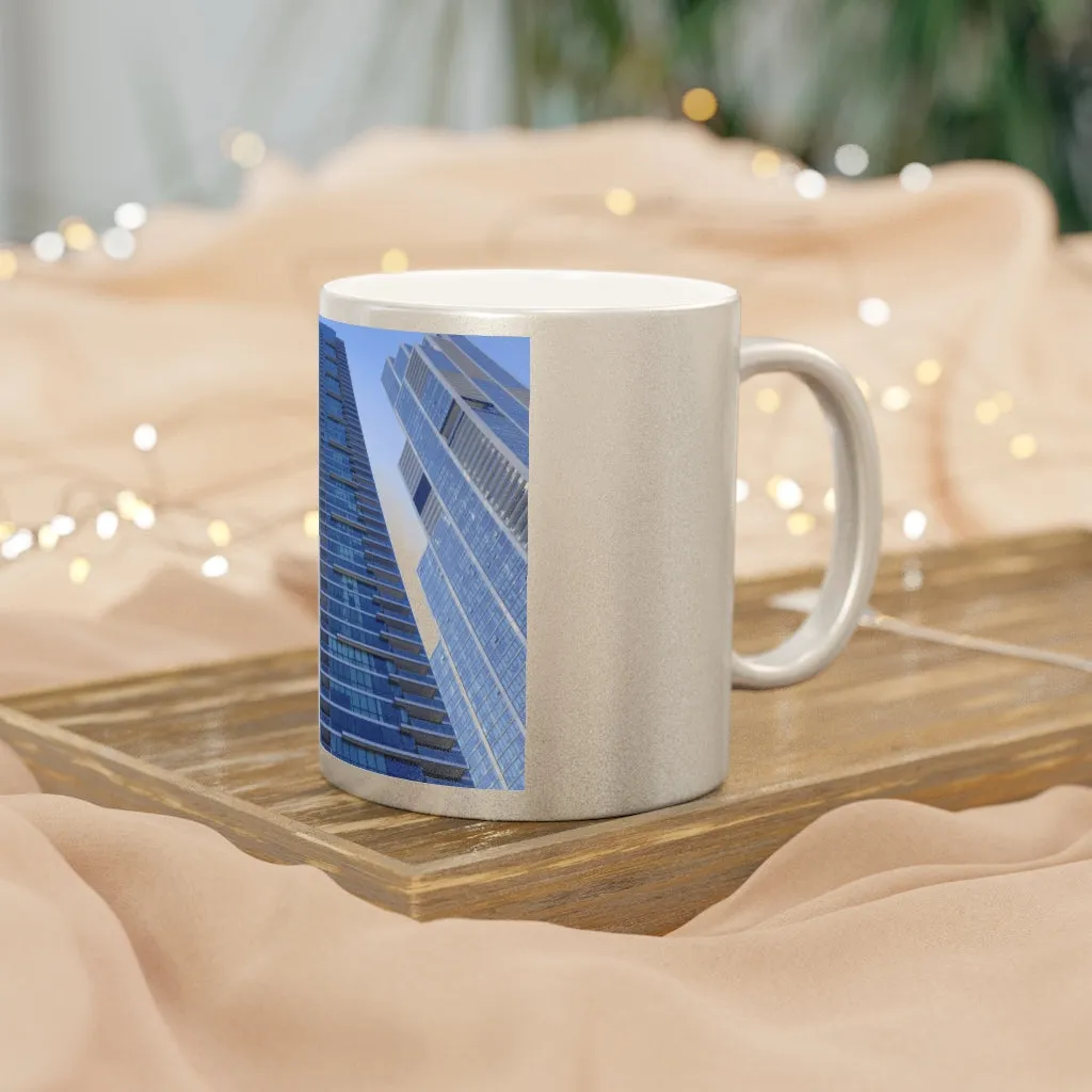 Chicago Skyline Metallic Mug (Silver / Gold)