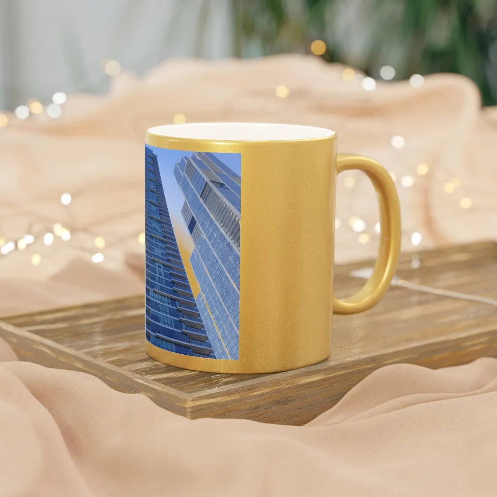 Chicago Skyline Metallic Mug (Silver / Gold)