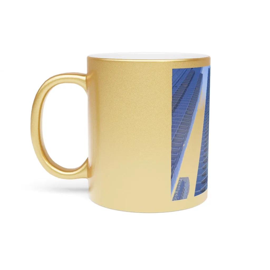 Chicago Skyline Metallic Mug (Silver / Gold)