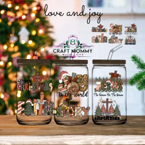 Christmas Collection -Joy to the world -   3 in 1 sheet decal