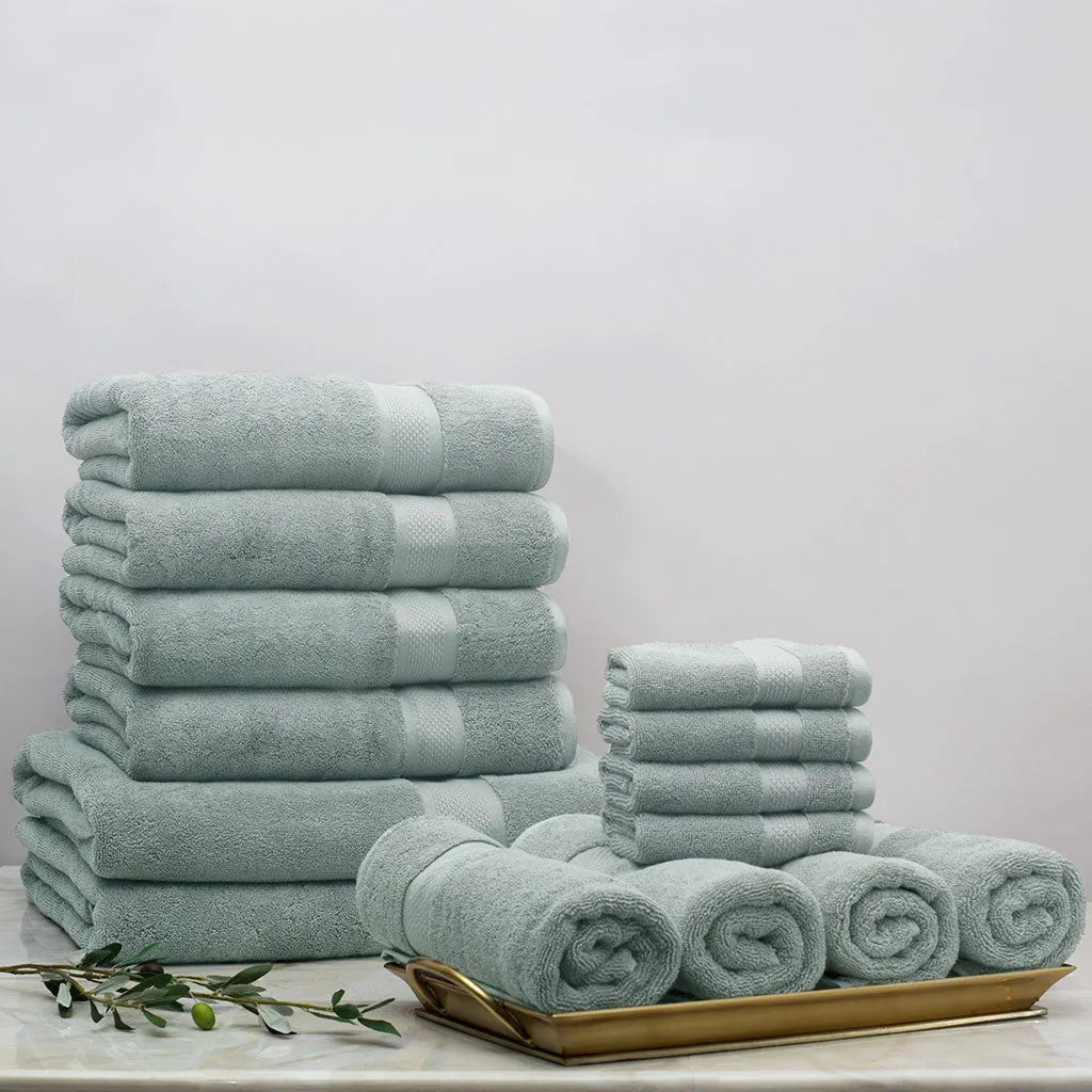 Classic Green Towel Resort Bundle (4 Wash   4 Hand   4 Bath Towels   2 Bath Sheets)