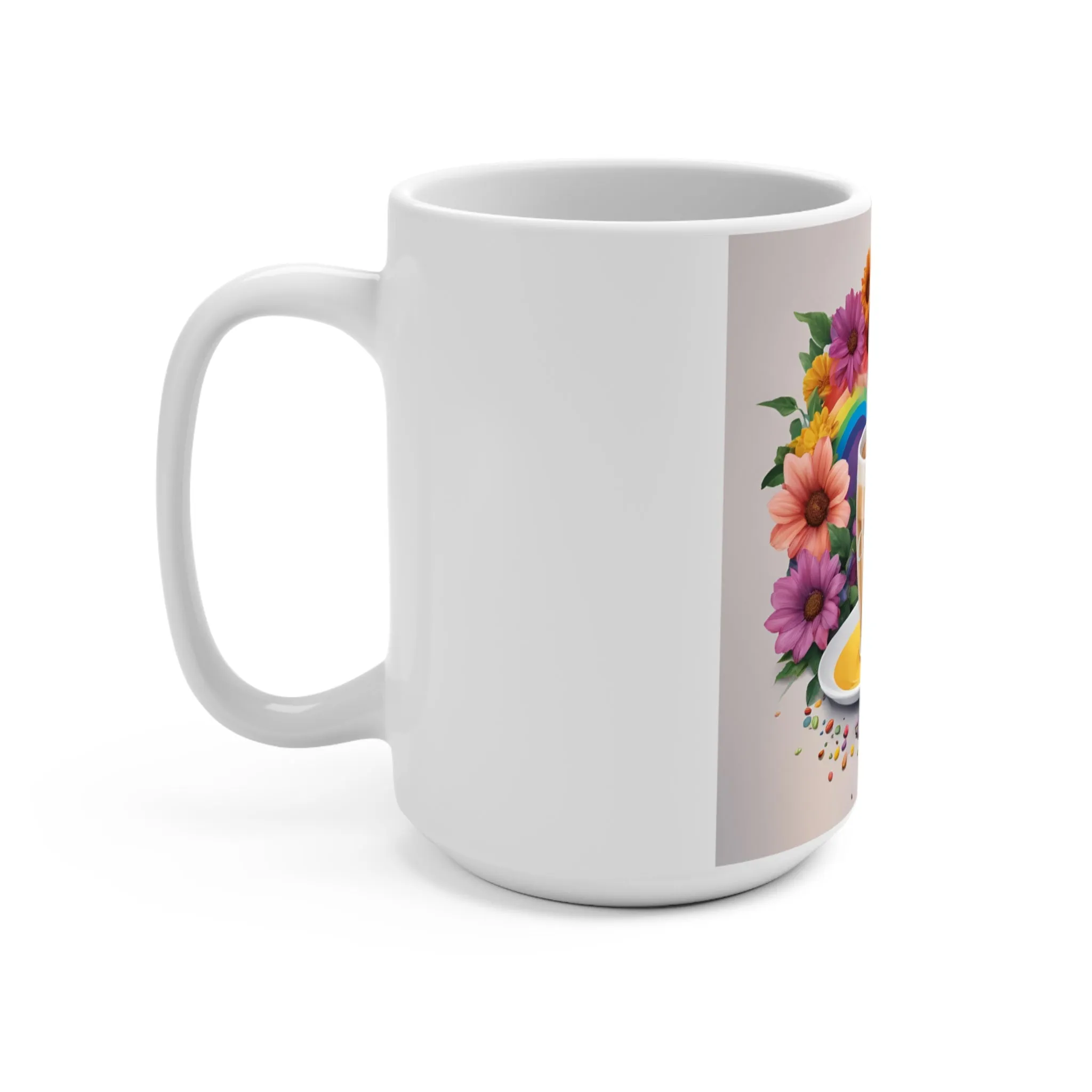 Coffee and Spite Mug - 15oz Floral Design for Coffee Lovers