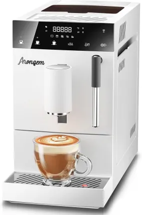 Coffee Maker Automatic Espresso Machine: Built-In Grinder Filter Programmable Milk Frother - Brew Single Cup for French Cappuccino Capresso Latte