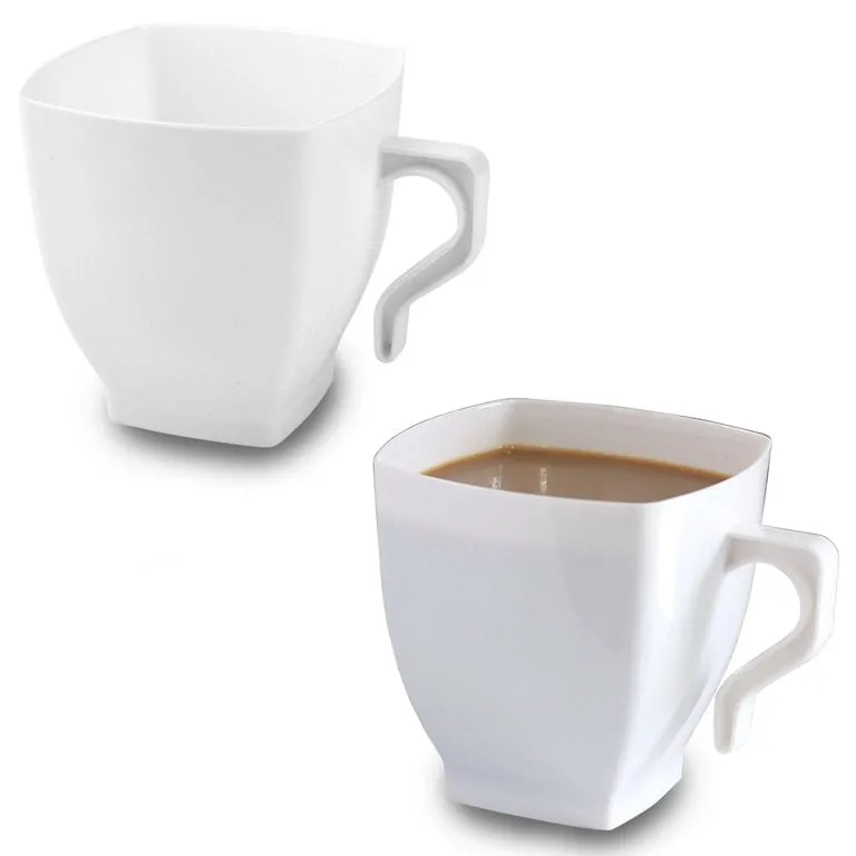 Coffee Mug 250ml PP White PP Plastic 12pack