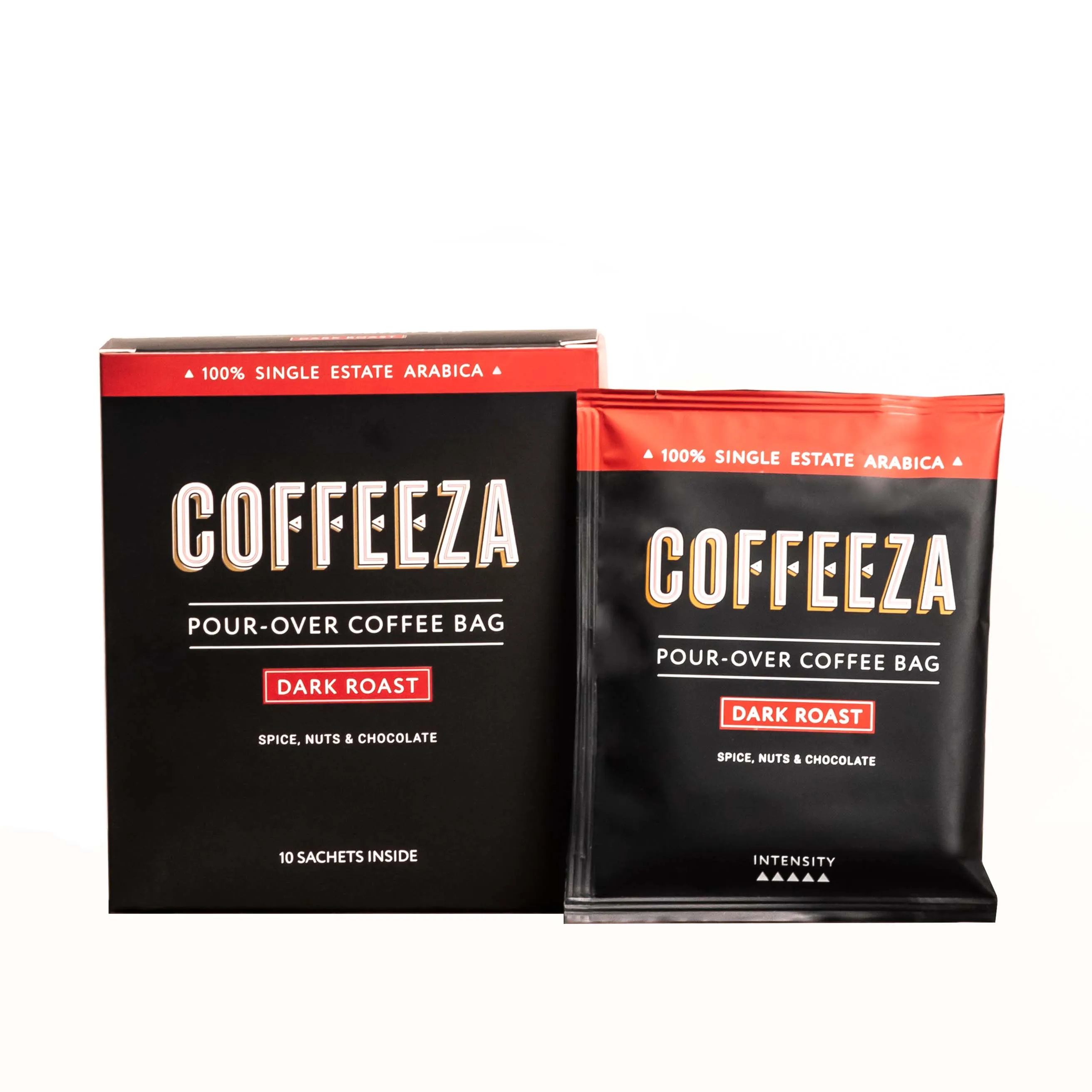 Coffeeza Single-Serve, Easy Pour-Over Coffee Drip Bags | Dark Roast Arabica