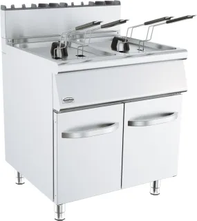 Combisteel Gas Fryer Twin Tank Four Basket 2 x 15 Litre - 7178.0515