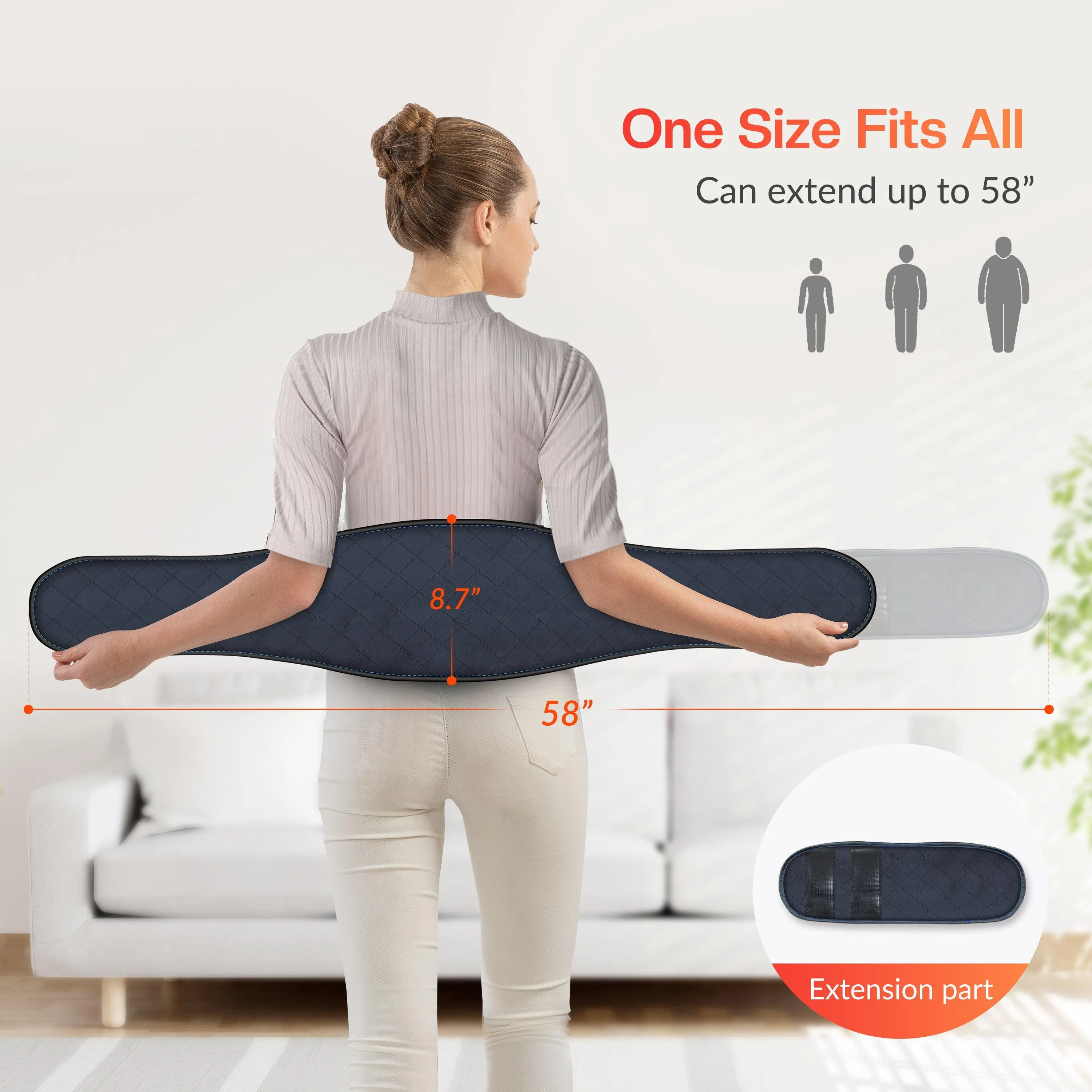 COMFIER Cordless Heating Pad for Back Pain Relief with heat - CF-6006C