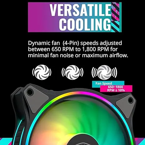 Cooler Master MasterFan MF120 Halo Fan, Duo-Ring Case Fan