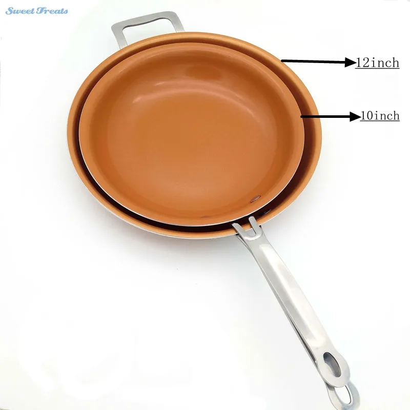 Copper Frying Pan with Ceramic Coating and Induction Cooking 1 Non-stick 0 Inches 12Inch