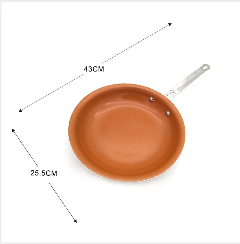 Copper Frying Pan with Ceramic Coating and Induction Cooking 1 Non-stick 0 Inches 12Inch