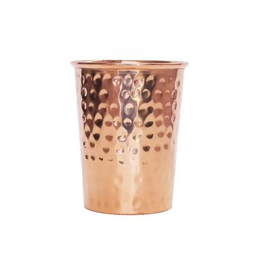 Copper Water Cup 300ml - Engraved Or Hammered