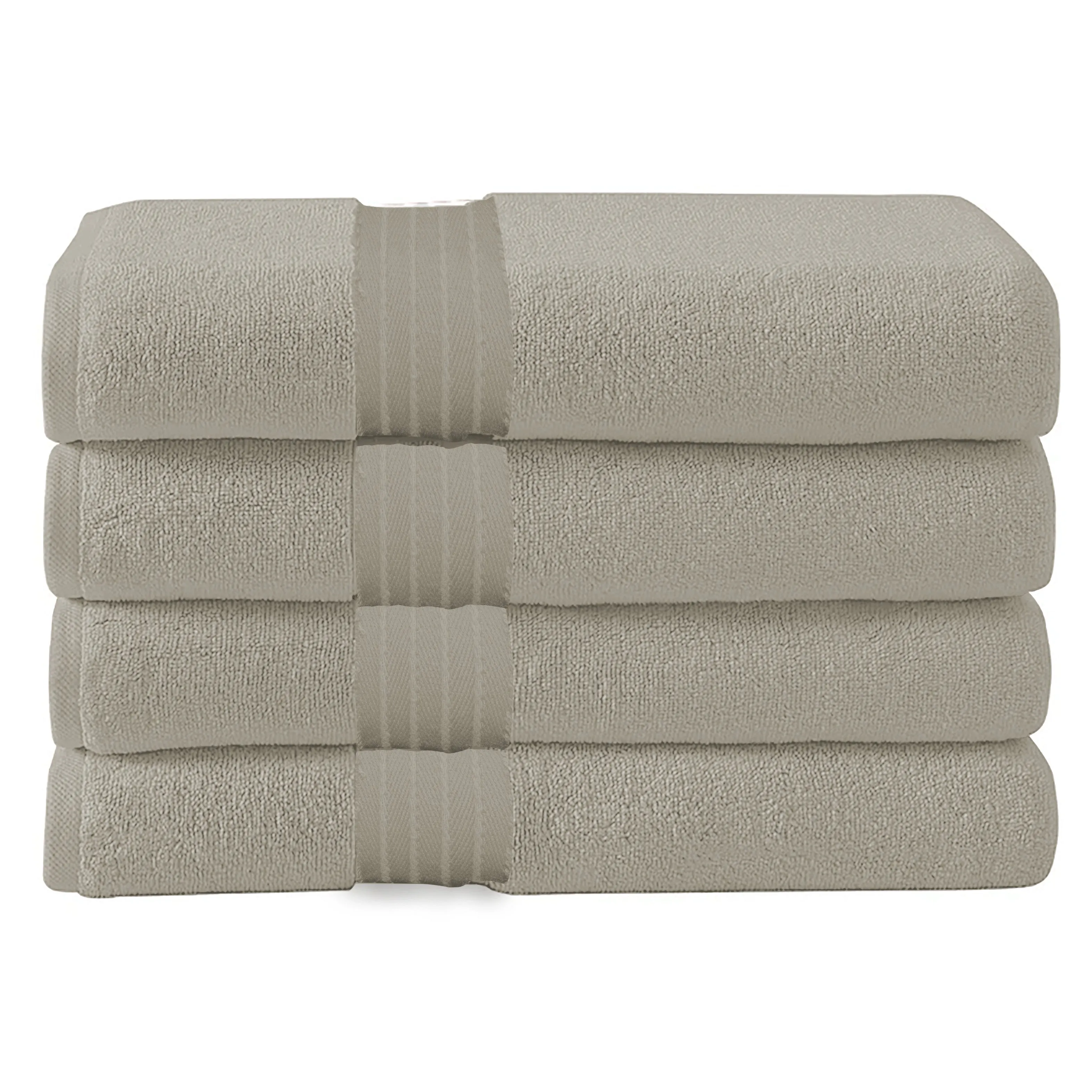 Cotton Bath Towel 70x140 CM 4 Piece Set, Beige