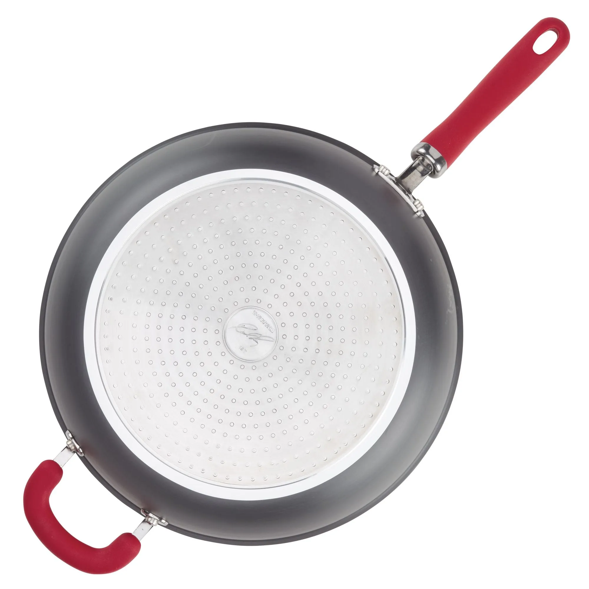 Create Delicious 12.5-Inch Hard Anodized Nonstick Induction Deep Frying Pan with Helper Handle