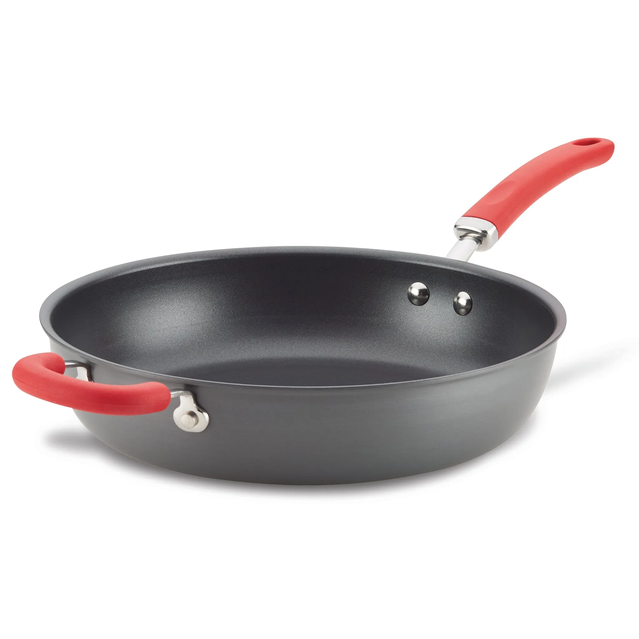 Create Delicious 12.5-Inch Hard Anodized Nonstick Induction Deep Frying Pan with Helper Handle