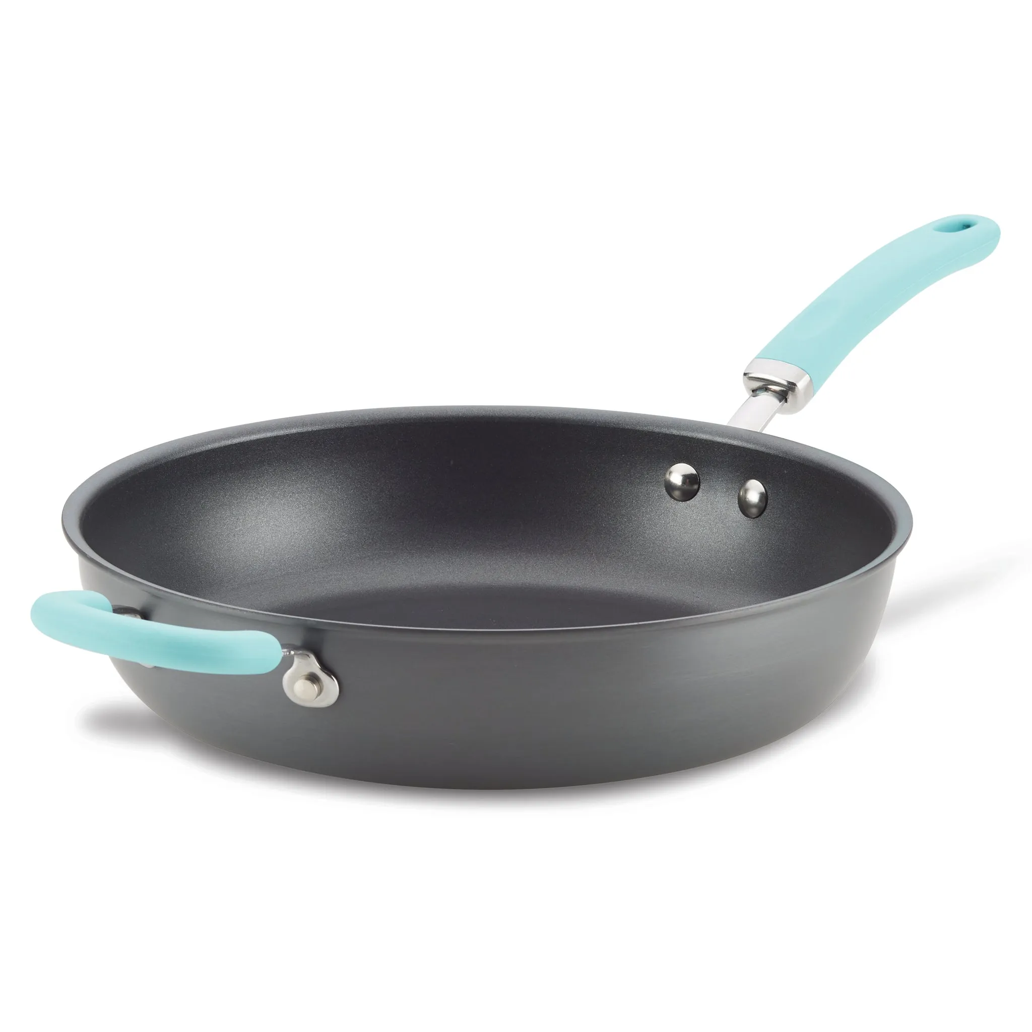 Create Delicious 12.5-Inch Hard Anodized Nonstick Induction Deep Frying Pan with Helper Handle