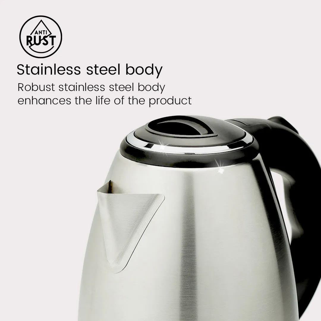 Crompton InstaHot Electric Kettle Stainless Steel 1.8 Litre