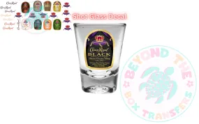 Crown shot glass decal sheet UVDTF wrap