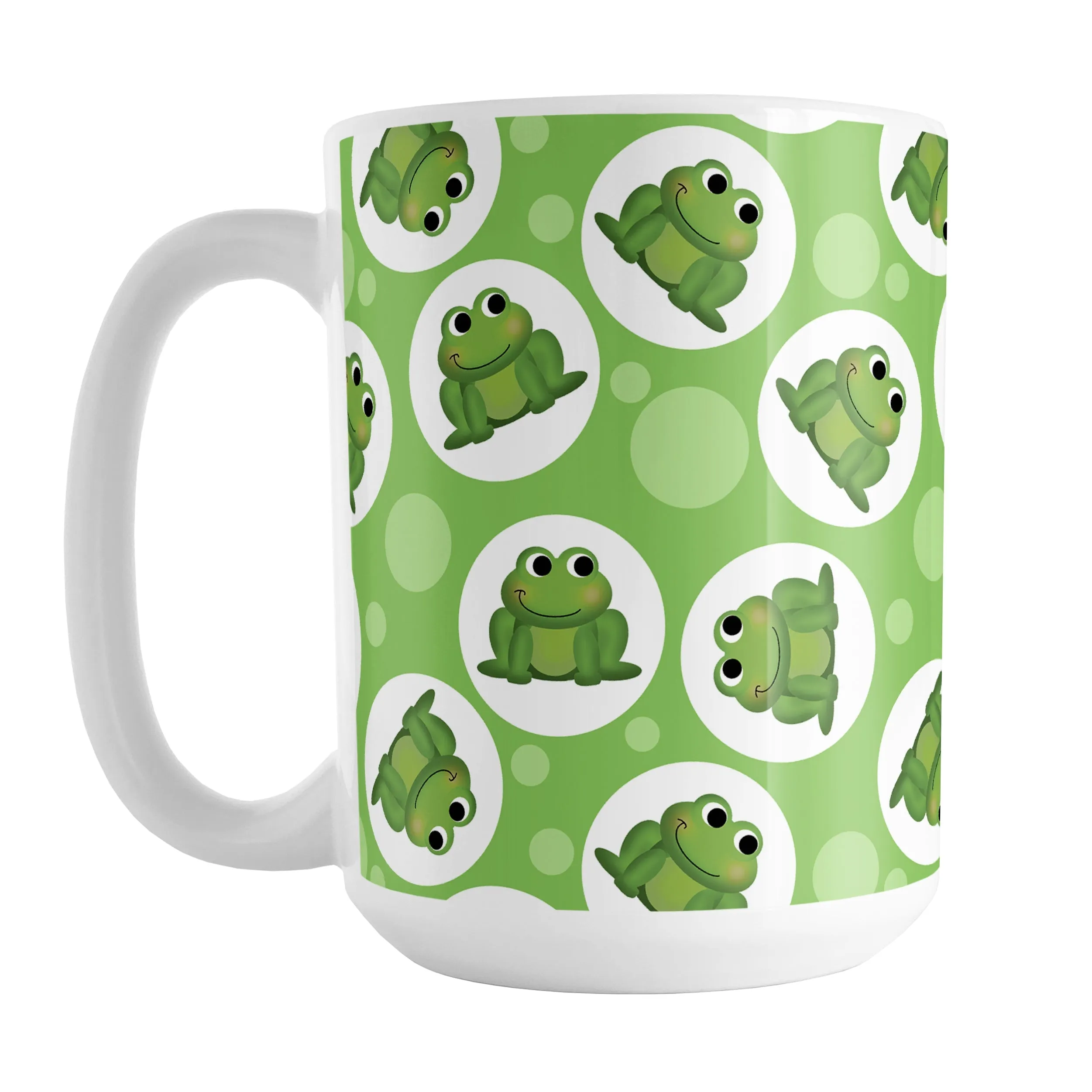 Cute Green Frog Pattern Mug