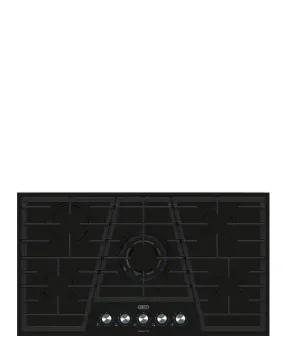 Defy 90cm 5 Burner Gas On Glass Hob - Black