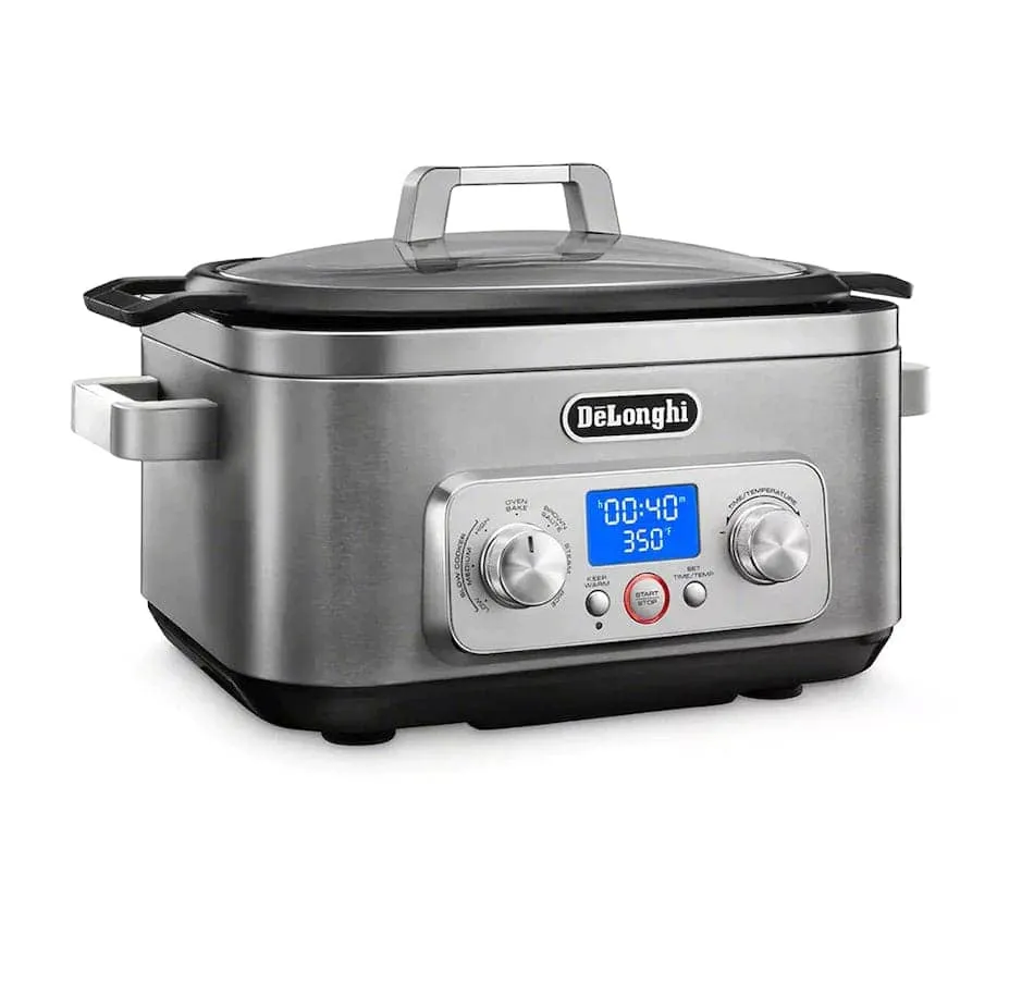 De'Longhi Livenza Multi-Cooker 5 in 1: Slow Cooker, Sear, Saute, Roast & Steam