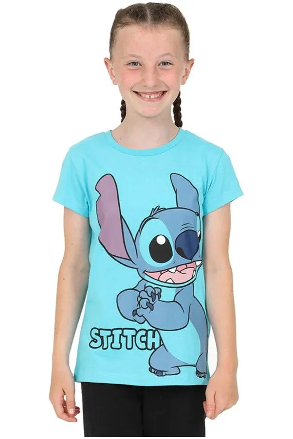 Disney Lilo & Stitch 3 Pack Girls T-Shirts Multipack Grey