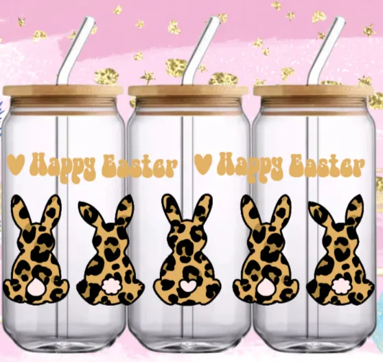 Easter - Happy Bunny Easter - UV Dtf 16oz Cup Wrap