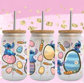 Easter - Stitch Eggs - UV Dtf 16oz Cup Wrap