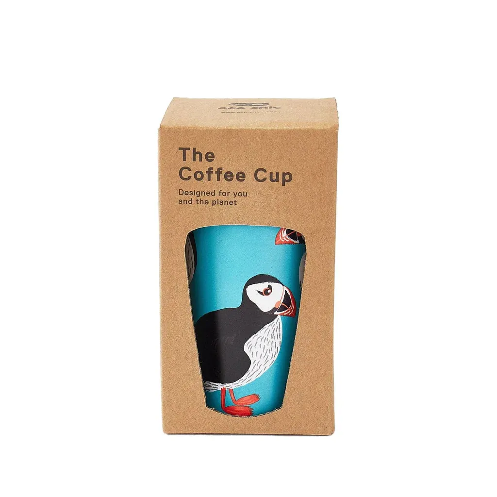 Eco Chic Teal Puffin Thermal Coffee Cup