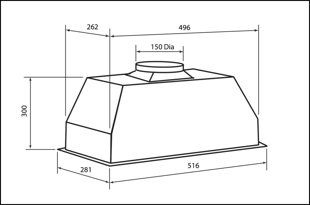 Emilia CK52UCF 52cm Under Cupboard Rangehood