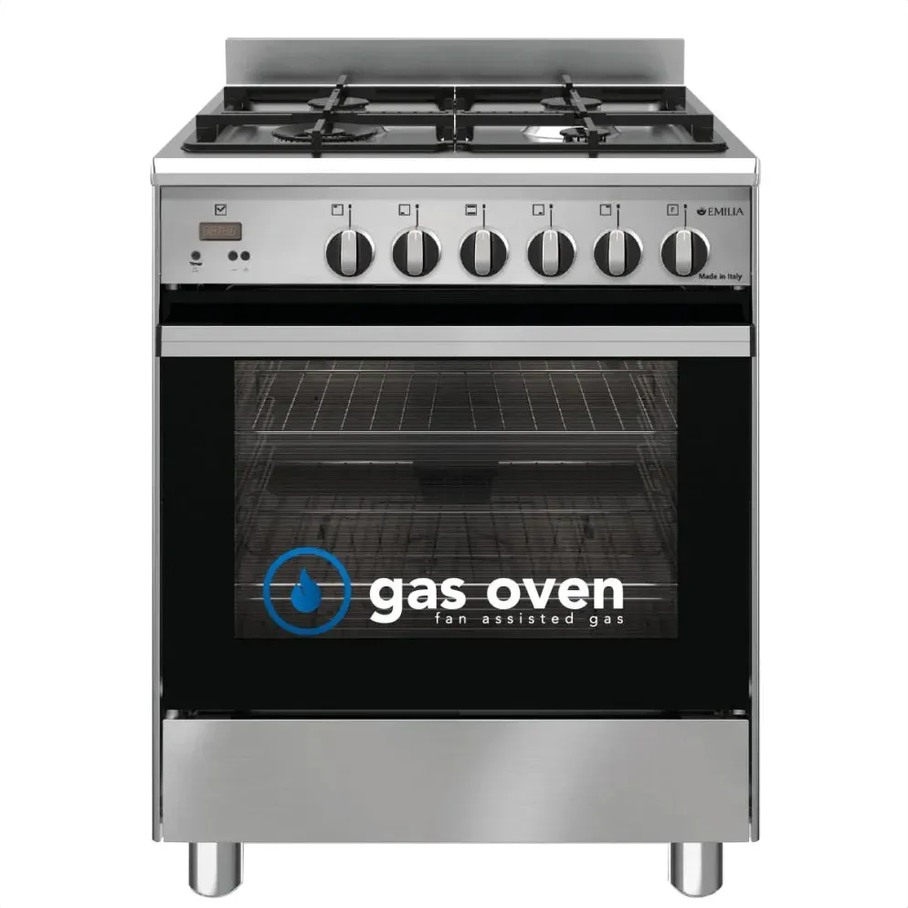 Emilia EM664GG 60cm Italian Made Stainless Steel Gas Stove - Special Order