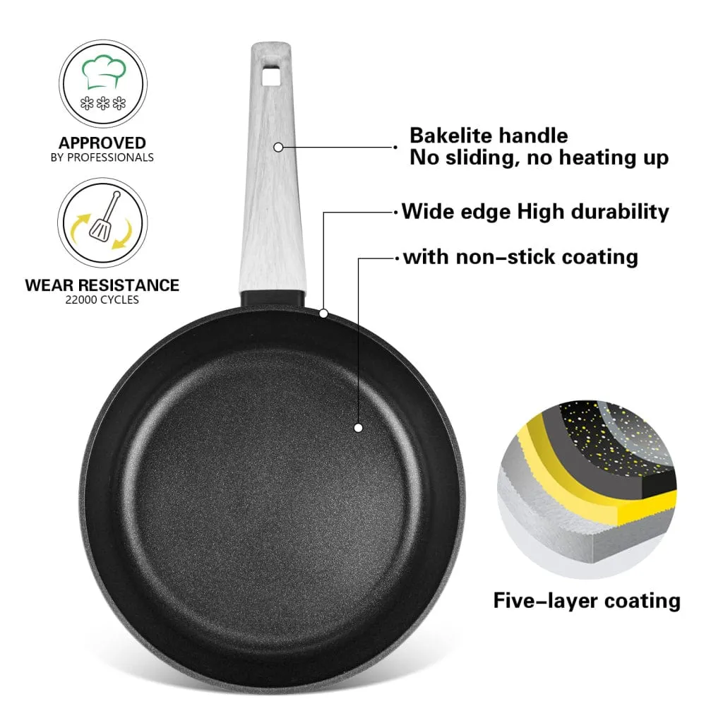 Fissman Deep Frying Pan Mira Series Black 28cm