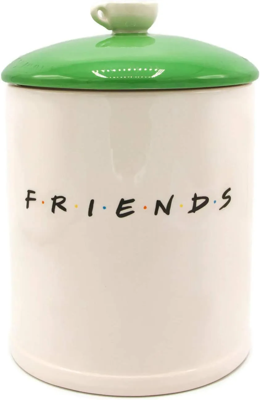 Friends Central Perk Logo Ceramic Cookie Jar Large White/Green