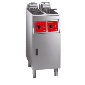 FriFri Super Easy 422 Electric Free-Standing Twin Tank Fryer with Filtration 2 Baskets 2x 7.5kW - Three Phase - HS063-3PH