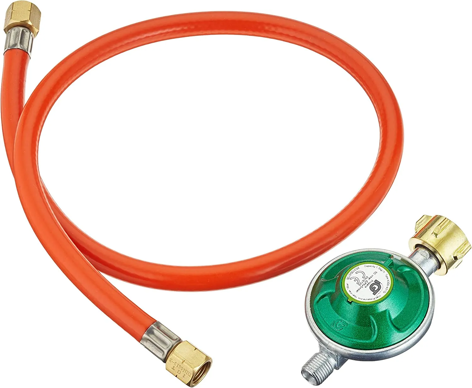 Gas Regulator 50 mBar kit with hose - DE AT CH