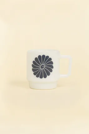 Godspeed Milk Glass 'Perseverance' Stacking Mug - Indigo