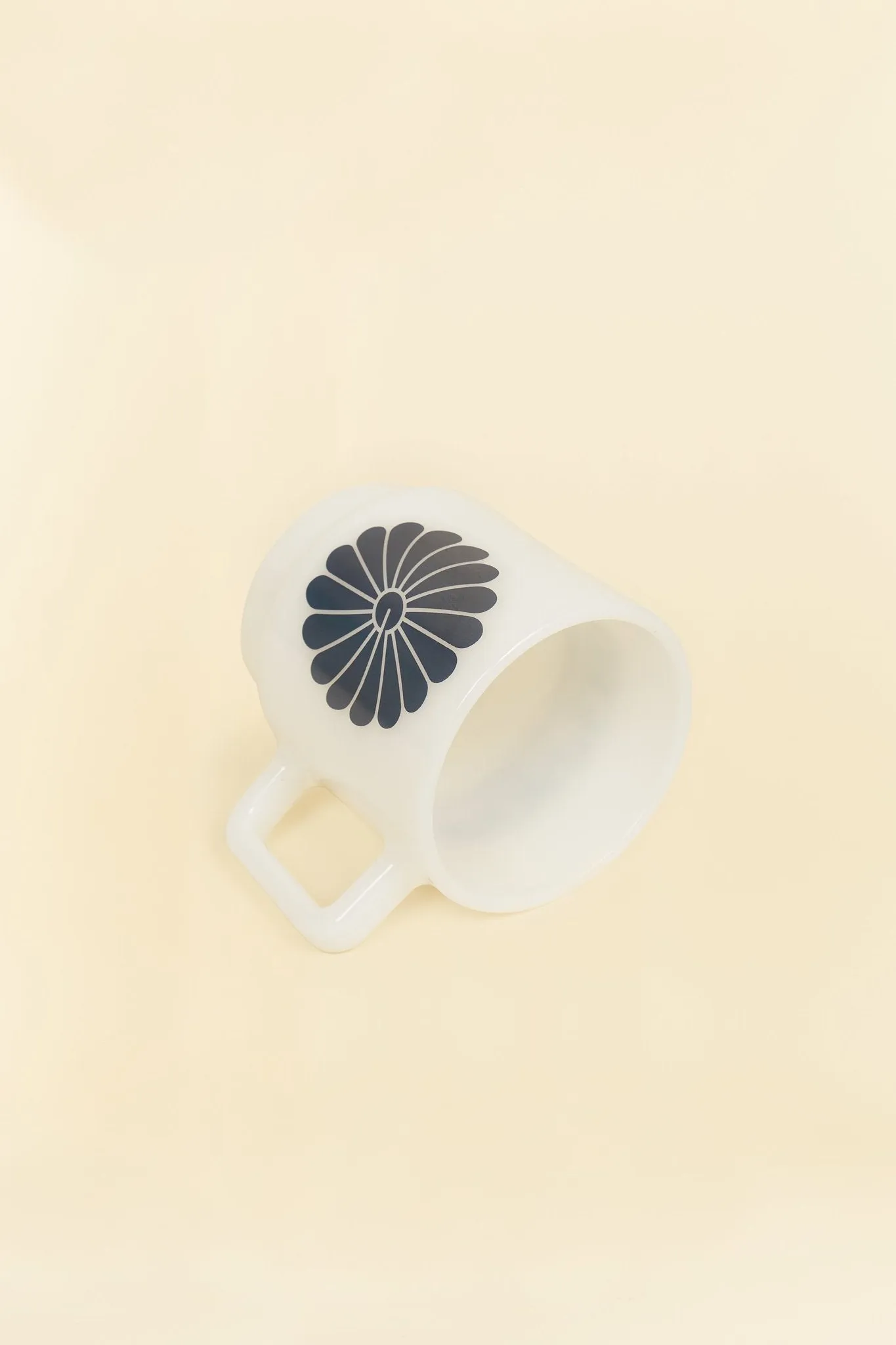 Godspeed Milk Glass 'Perseverance' Stacking Mug - Indigo