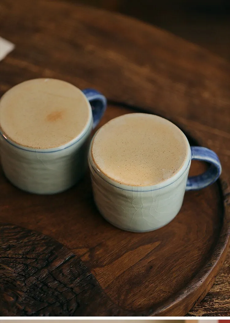 Gohobi Hand-painted Ceramic Cat & Persimmon Mug