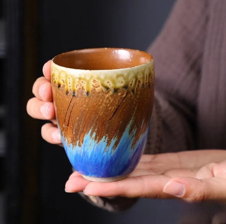 Gohobi Hand-painted Japanese Style Colourful Tea Cup Yunomi