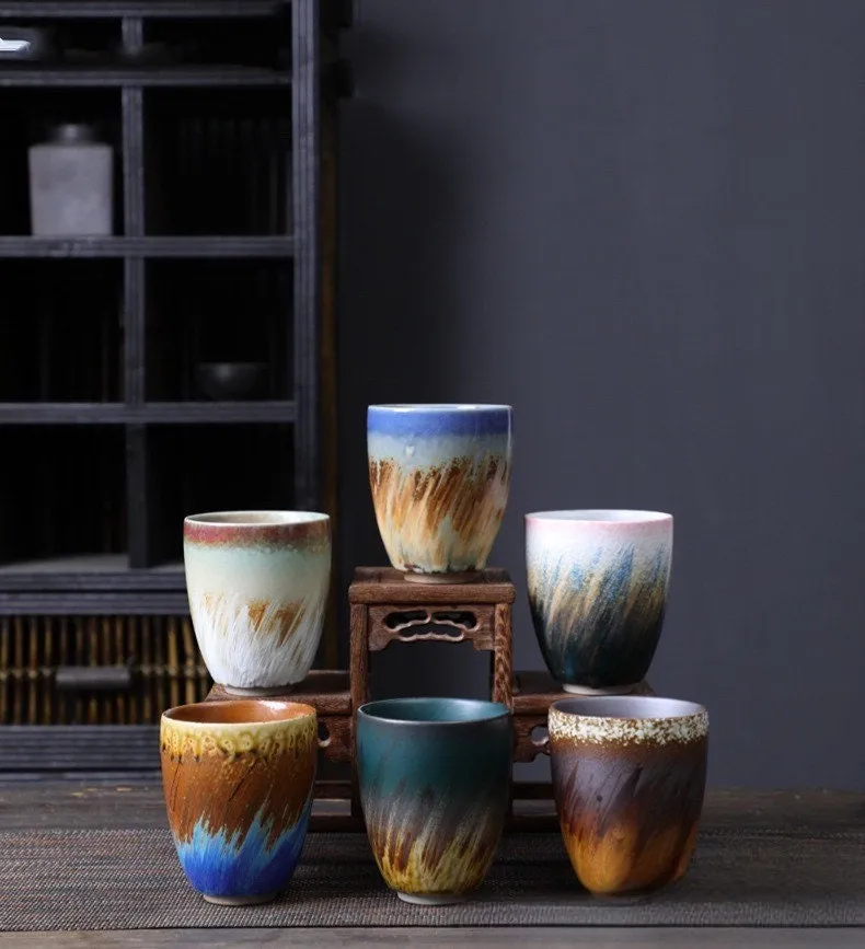 Gohobi Hand-painted Japanese Style Colourful Tea Cup Yunomi