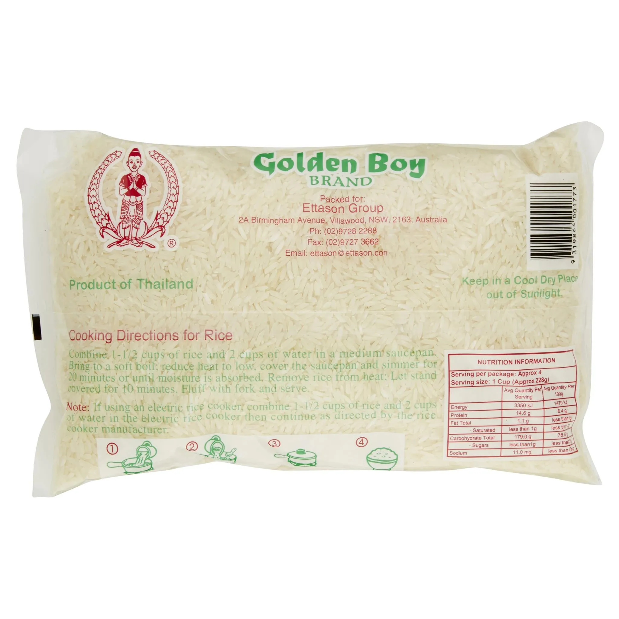 Golden Boy Jasmine Rice 1kg