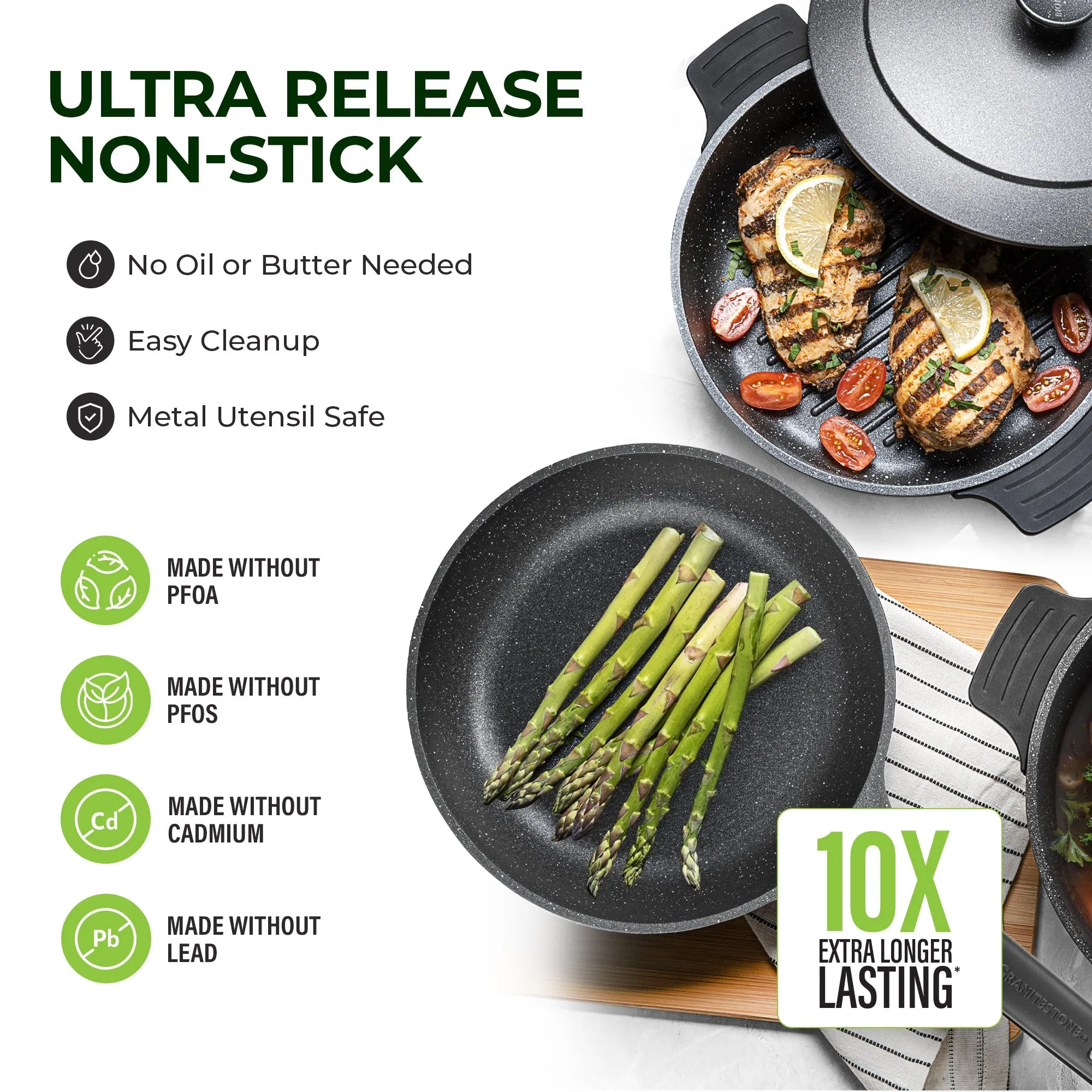 Granitestone 6-Piece Nesting Cookware Set