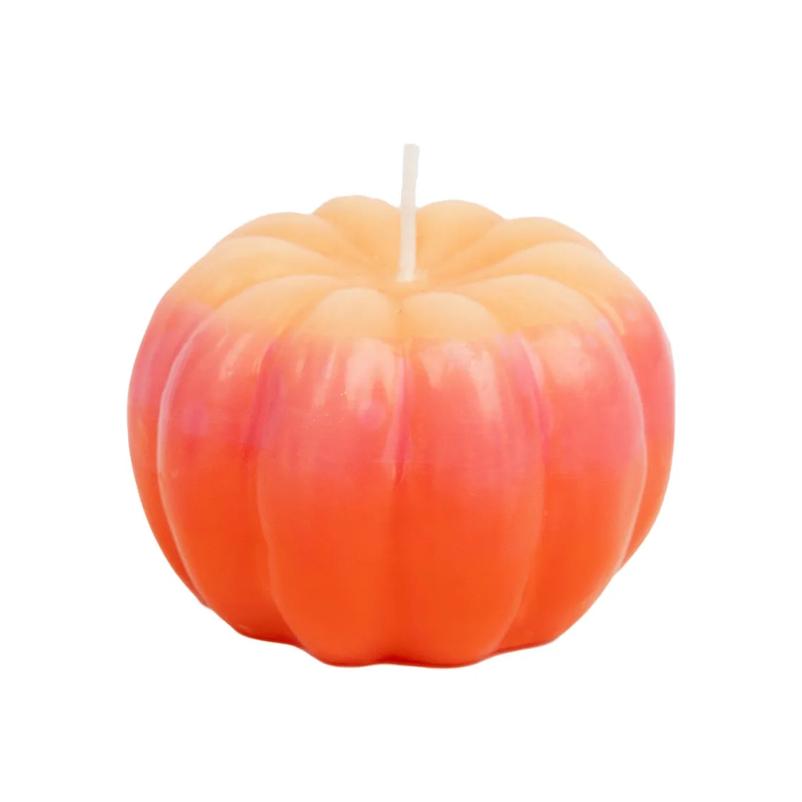 Halloween Pink Ombre Pumpkin Shaped Candle