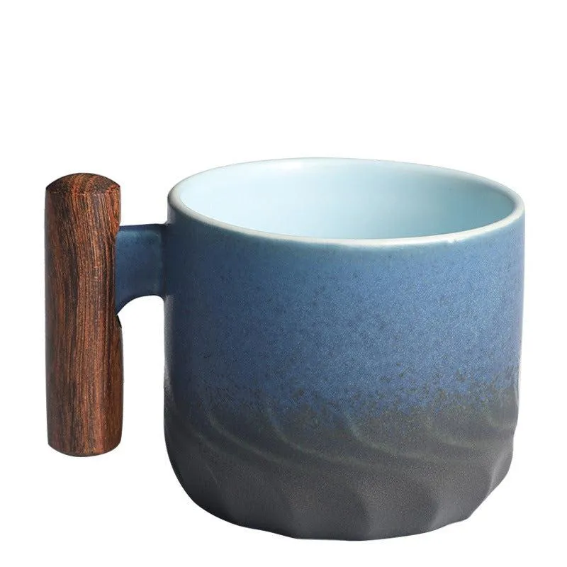 Handmade retro ceramic coffee cup - several colors