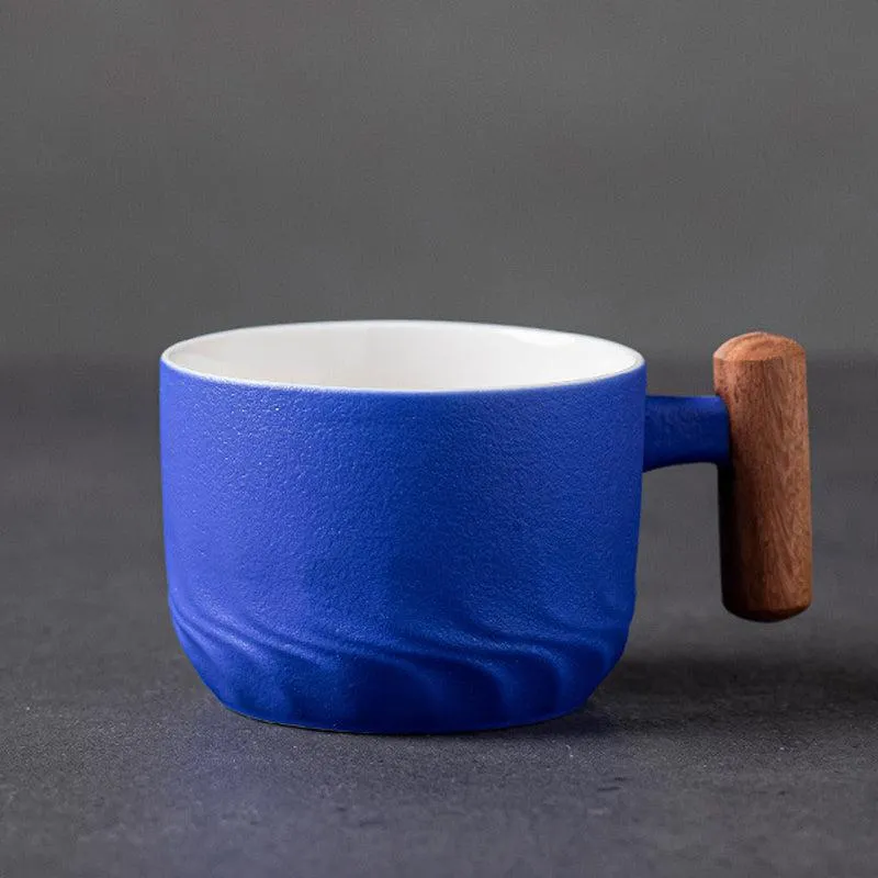 Handmade retro ceramic coffee cup - several colors