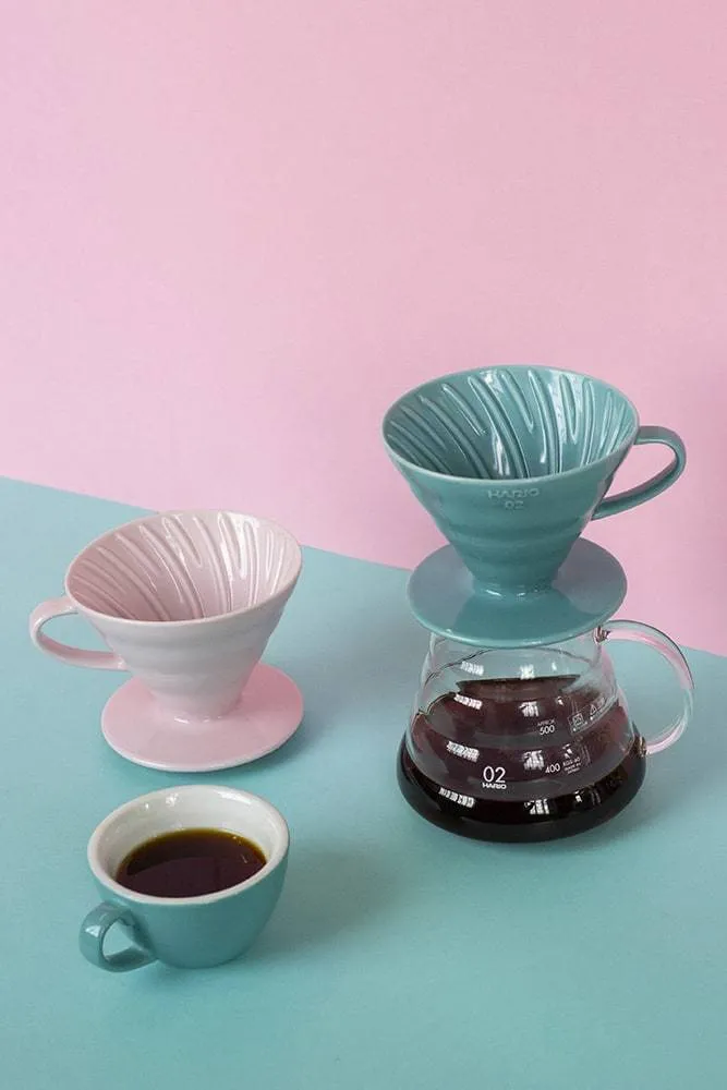 Hario V60 Ceramic Coffee Dripper Blue - Size 02