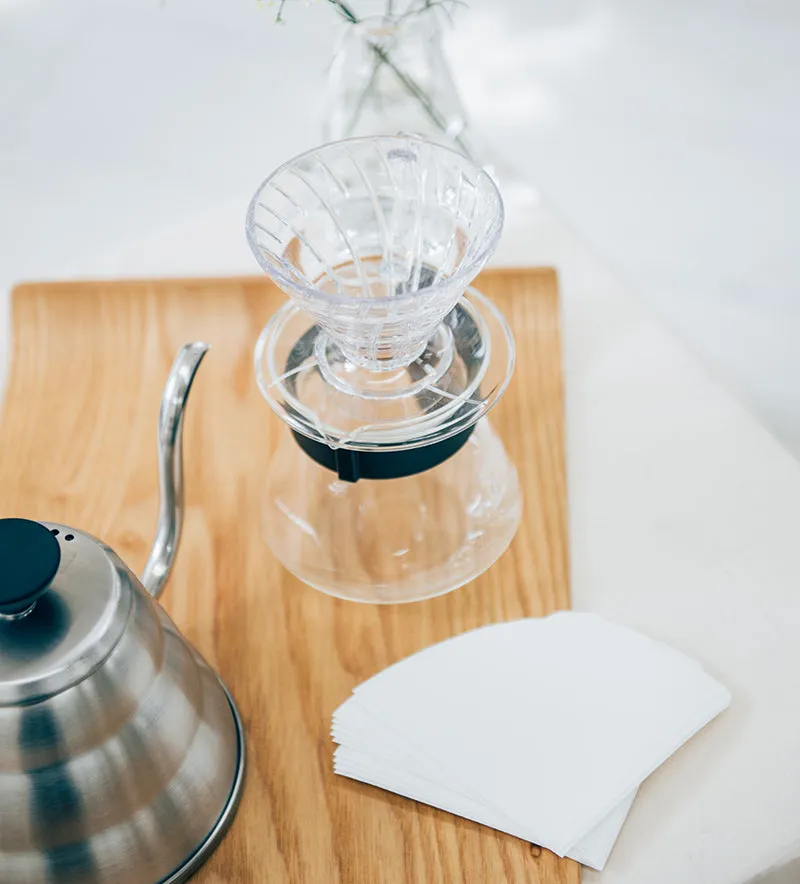 Hario V60 Coffee Dripper Set Transparent (Size 01) - Bundle of 18