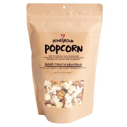 Homegrown Gourmet Popcorn Beer Cheese & Bourbon 5.5 oz.