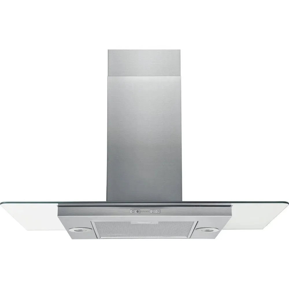 Hotpoint UIF93FLBX 89.8cm Wide Chimney Island Cooker Hood - Stainless Steel