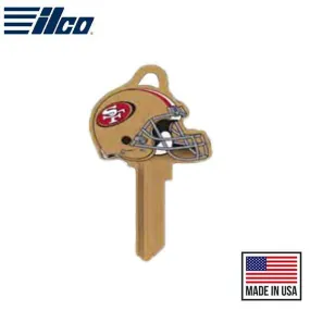 Ilco - NFL TeamKeys - Helmet Edition - Key Blank - San Francisco 49ers - SC1 (5 Pack)