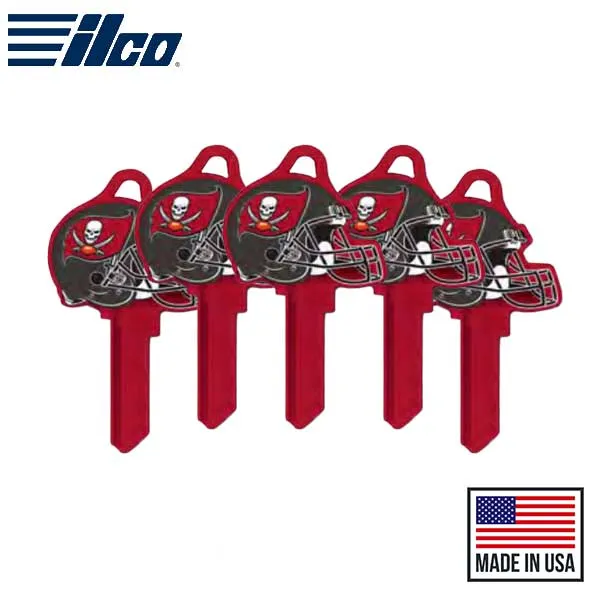 Ilco - NFL TeamKeys - Helmet Edition - Key Blank - Tampa Bay Buccaneers - SC1 (5 Pack)